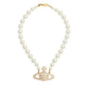 AUTHENTIC Vivienne Westwood Gold Pearl Choker Necklace - Excellent Condition